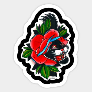 Panther Rose Sticker